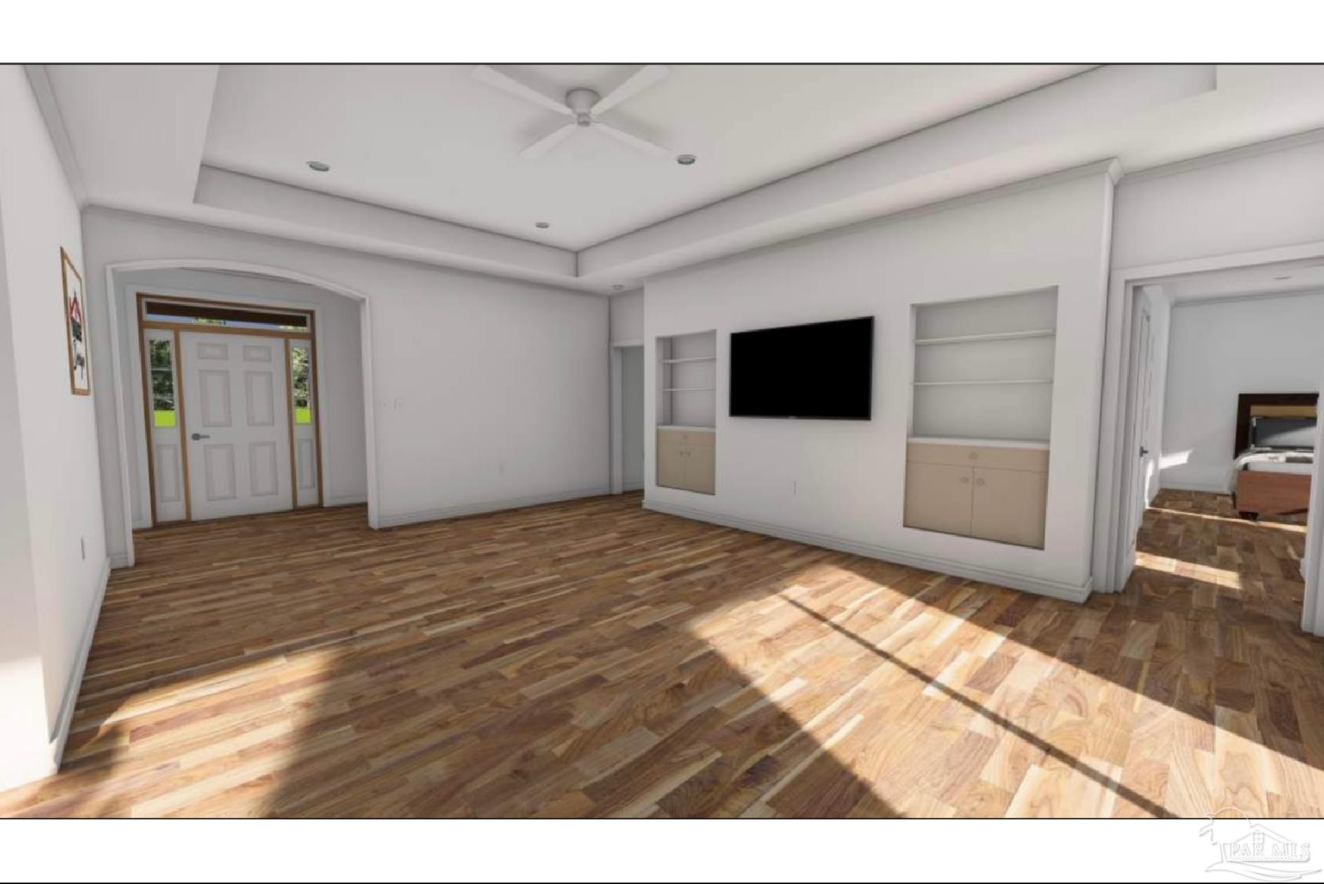 5009 Timber Ridge Drive Pace, FL 32571 - Photo 63 of 72 a view of a livingroom with wooden floor and closet