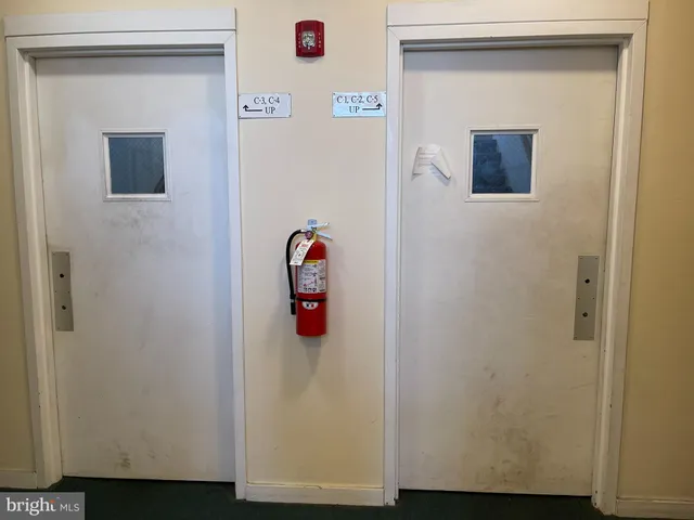 a close up of a door