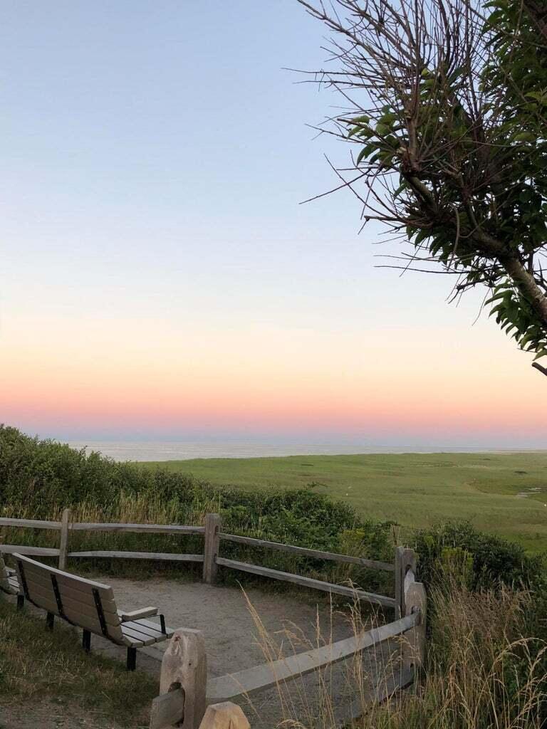 605 Cable Road Eastham, MA 02642 - Photo 18 of 25 a view of a terrace with a yard