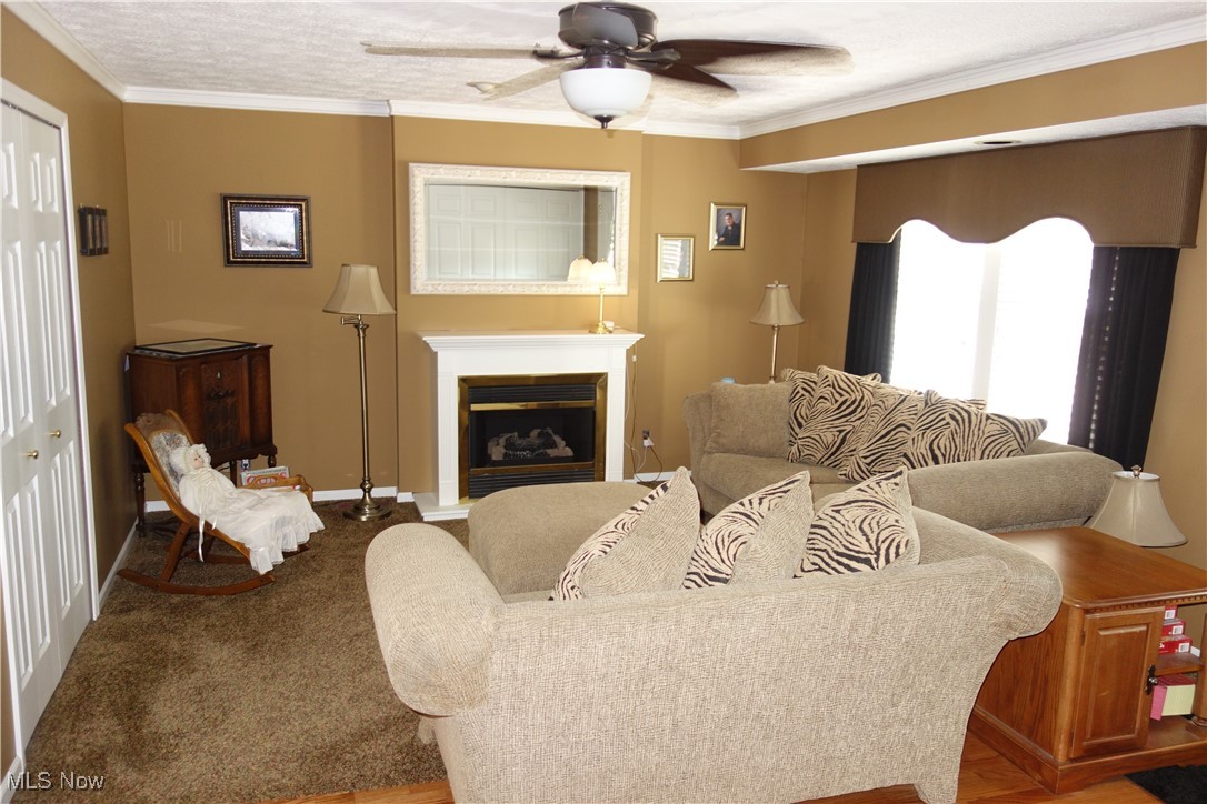 955 Center Road Clinton, OH 44216 - Photo 11 of 40 Living Room w/ Fresh Decor and a decorative fireplace