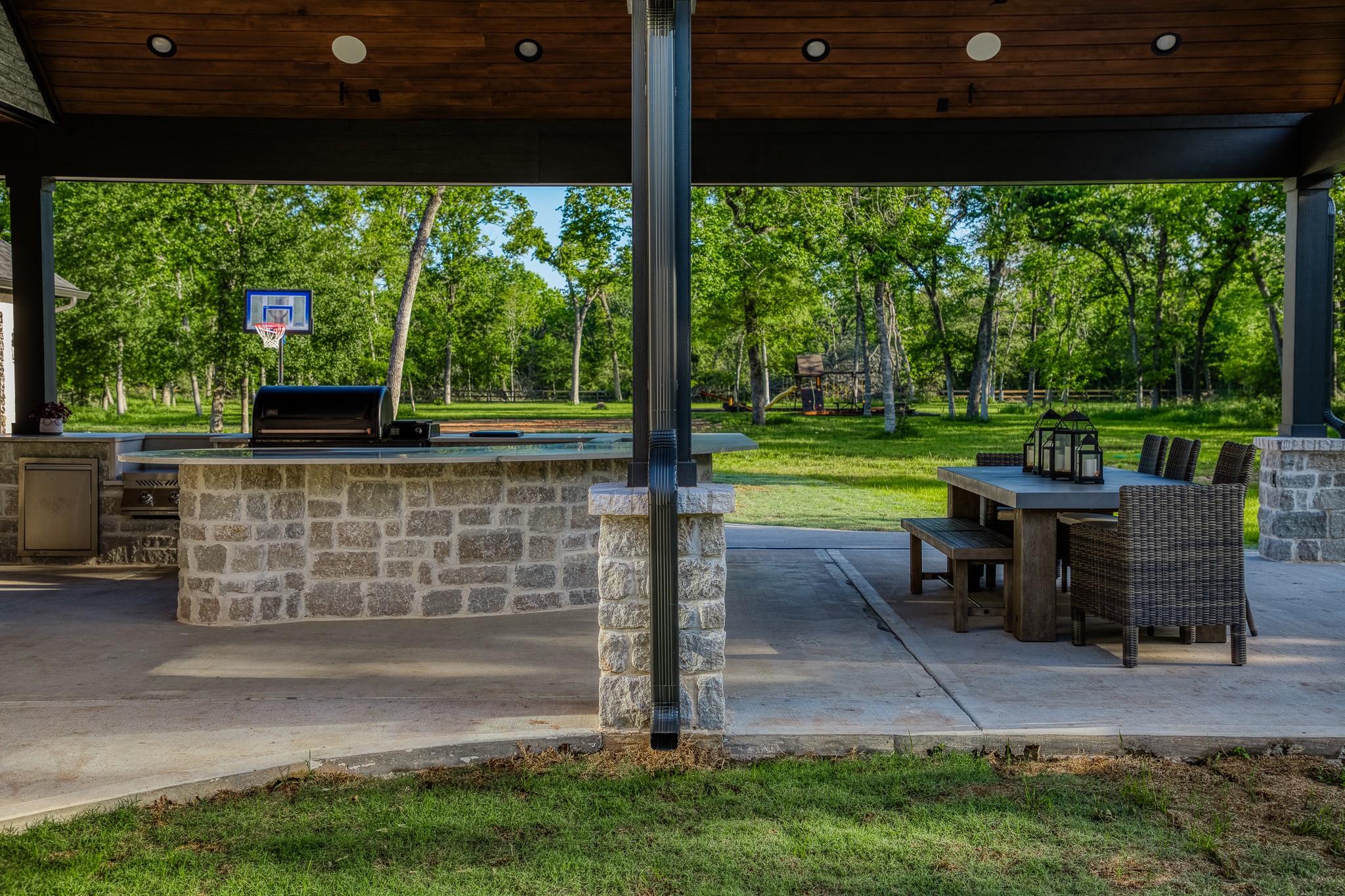 40051 Mesquite Hempstead, TX 77445 - Photo 7 of 29 a view of a porch with chairs and backyard
