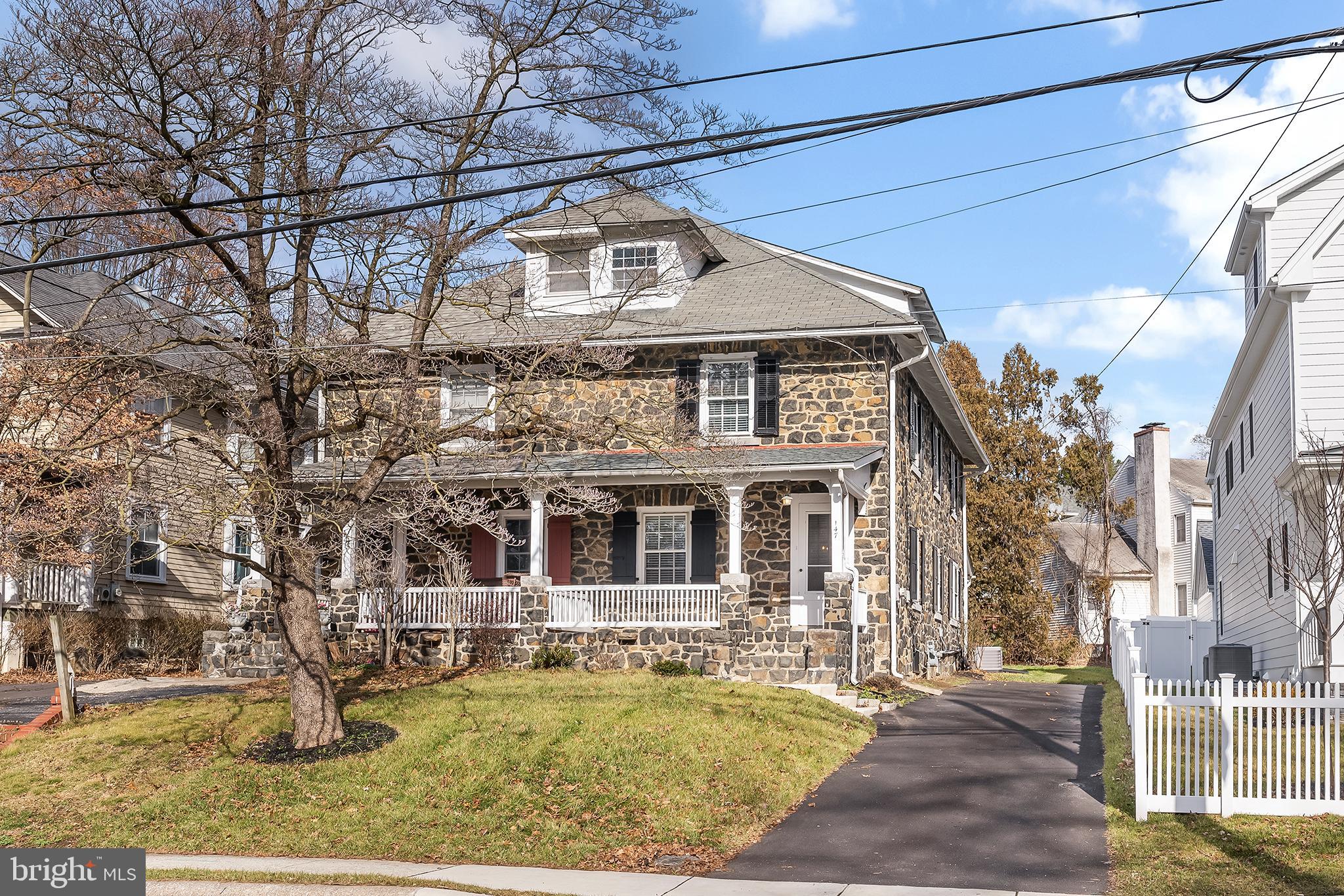 147 Conestoga Road Wayne, PA 19087 - Photo 2 of 22 Front Elevation with Brand New Driveway