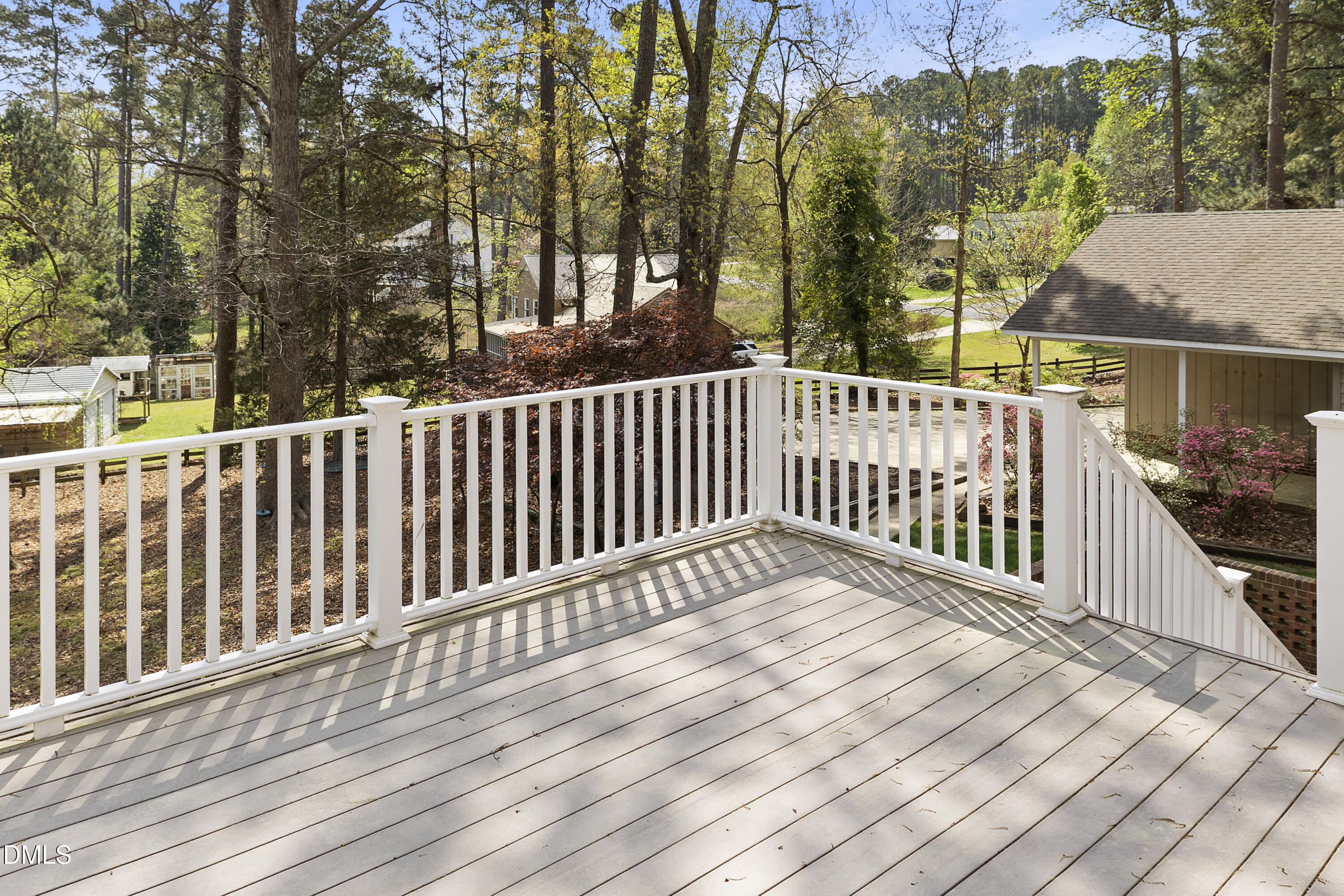 1821 Owls Nest Road Sanford, NC 27330 - Photo 24 of 77 a view of a wooden roof deck