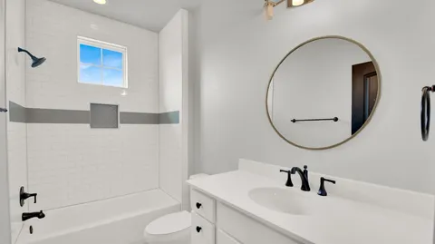 a balcony with furniture and a fireplace