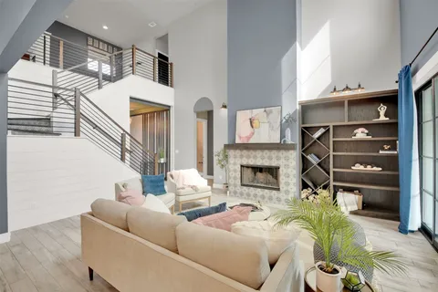 a kitchen with a table and chairs in it