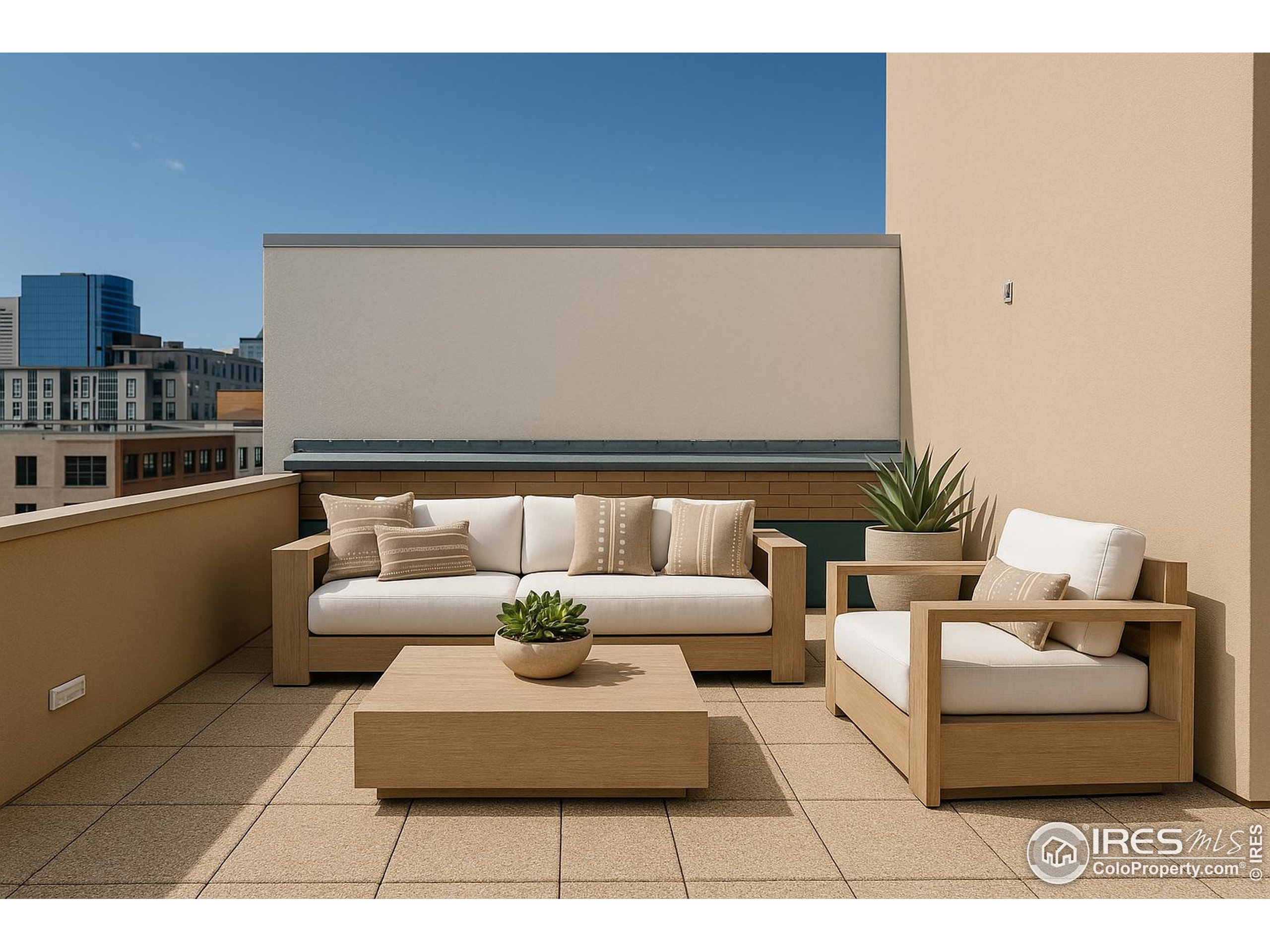 2245 Blake Street, Unit D Denver, CO 80205 - Photo 32 of 36 a living room with furniture and white walls