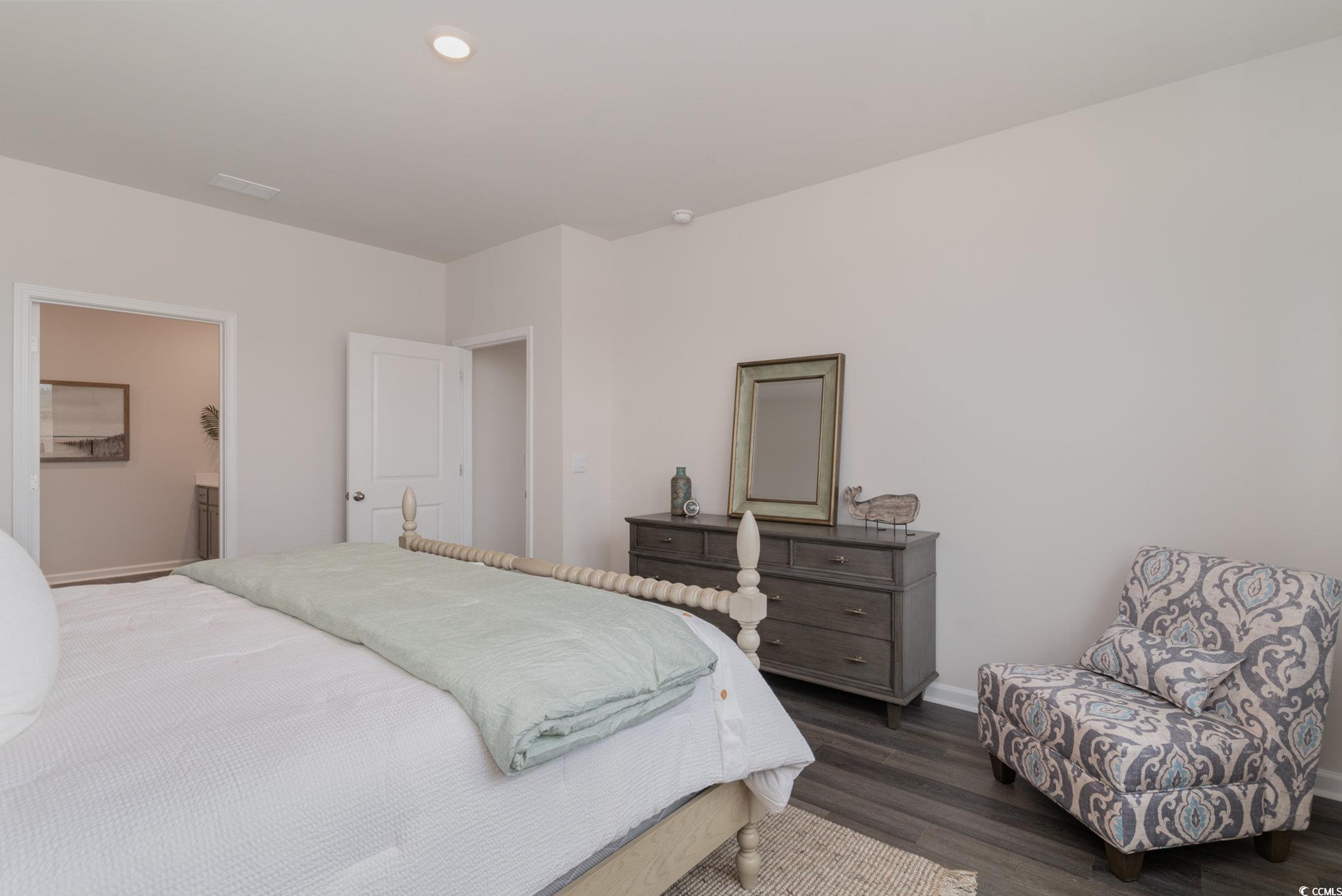 156 Cottage Red Court Conway, SC 29527 - Photo 14 of 37 Bedroom with dark wood finished floors and recessed lighting