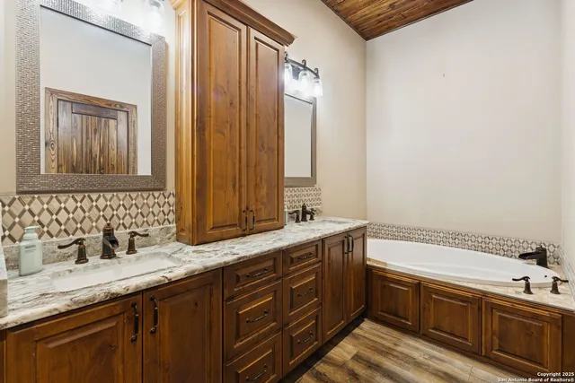 a view of lake with mountain