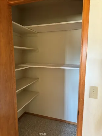 a room with a closet