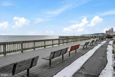 a view of a terrace with seating space
