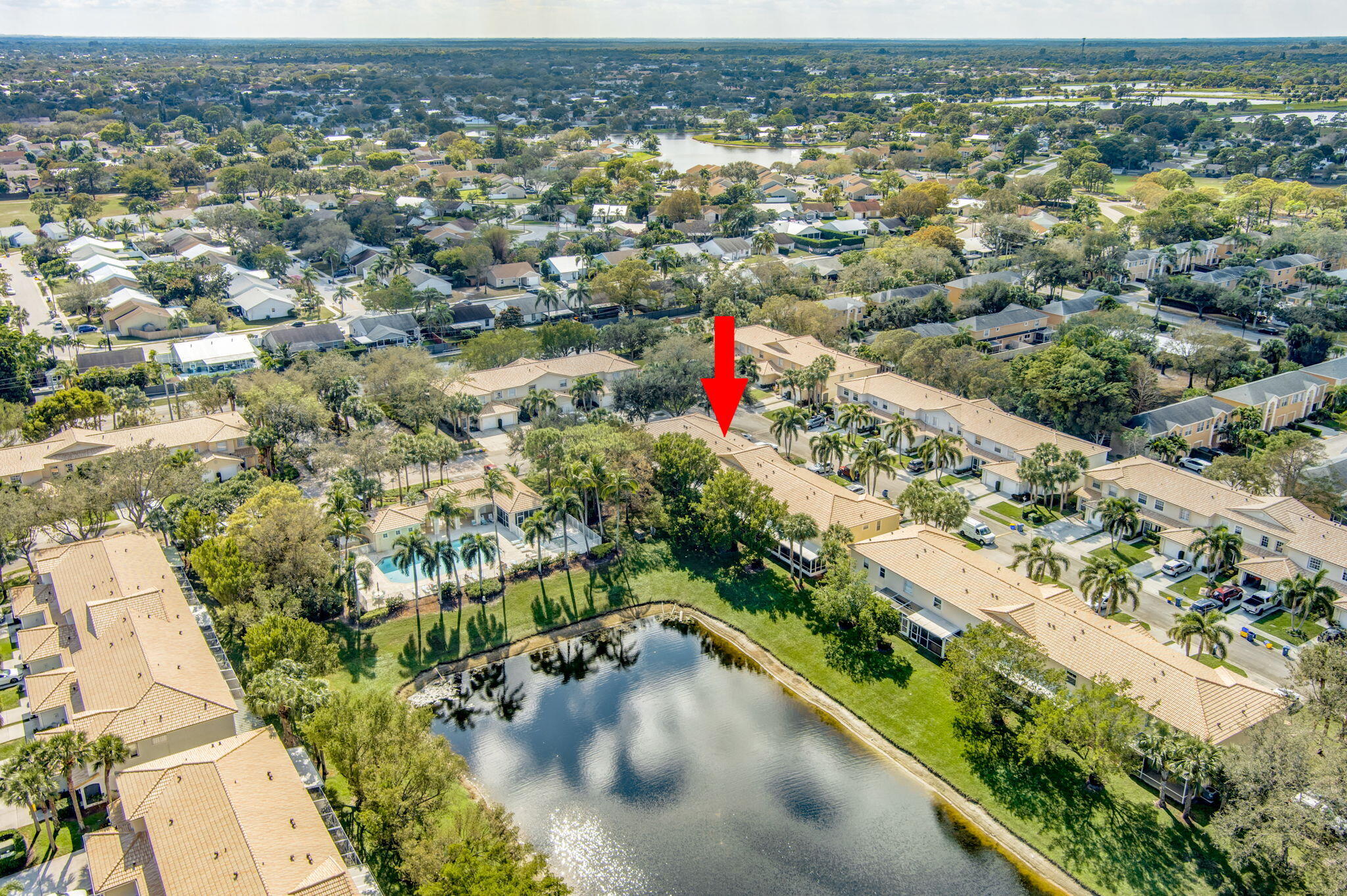 145 Timberwalk Trail Jupiter, FL 33458 - Photo 55 of 61 an aerial view of residential houses with outdoor space