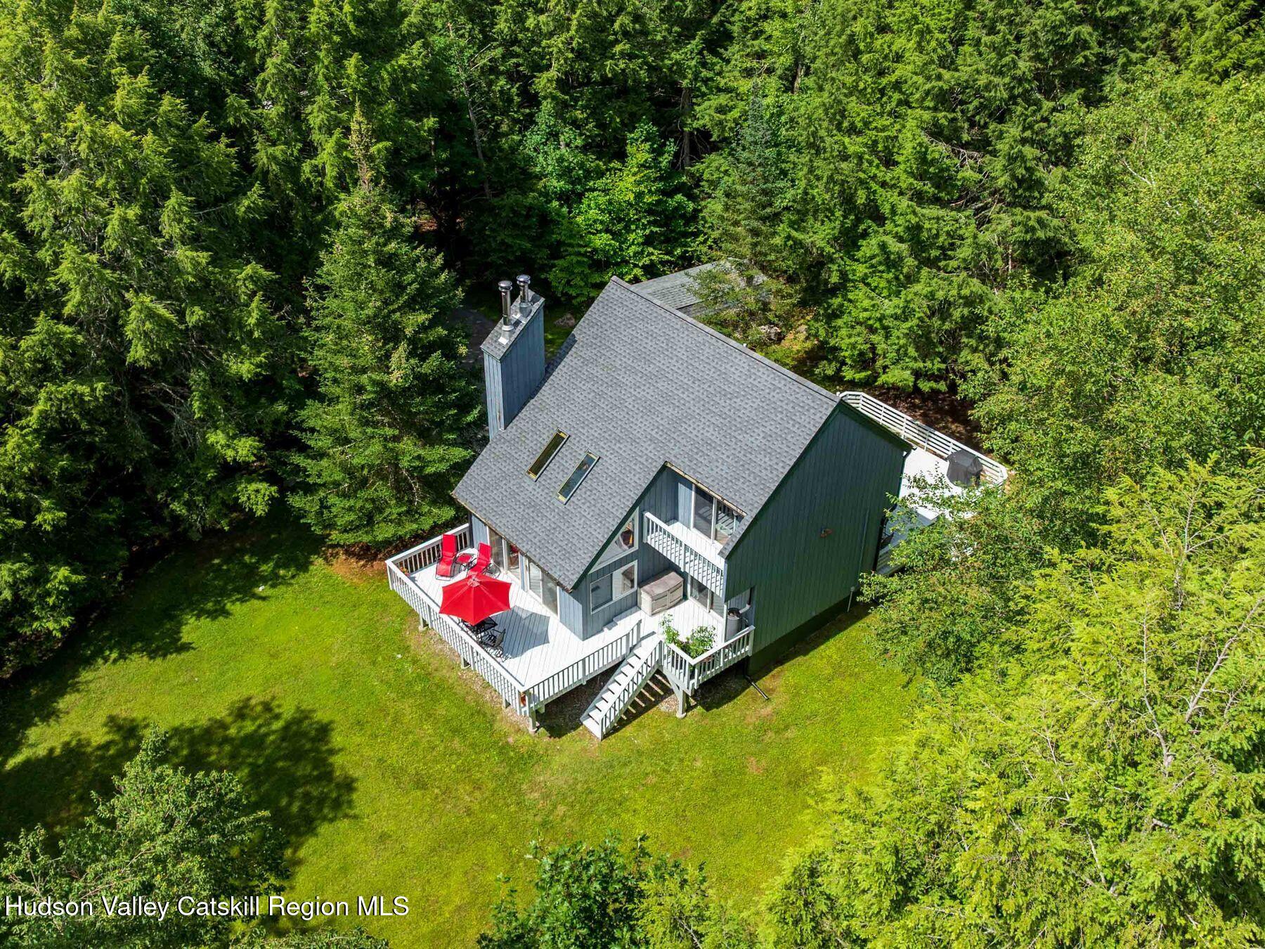 36 Mt Greenery Road Windham, NY 12496 - Photo 5 of 60 an aerial view of residential house with outdoor space and trees all around