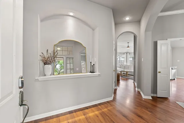 a view of dining room with furniture