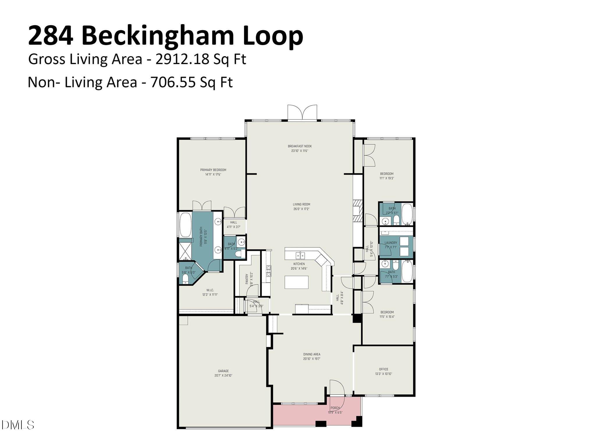 284 Beckingham Loop Cary, NC 27519 - Photo 42 of 43 Floor Plan