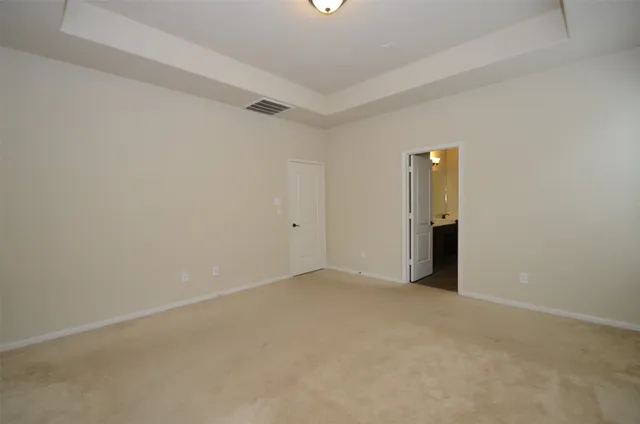 a view of a room that has a window