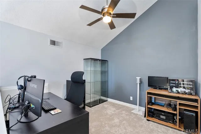 a view of workspace with lounge chair