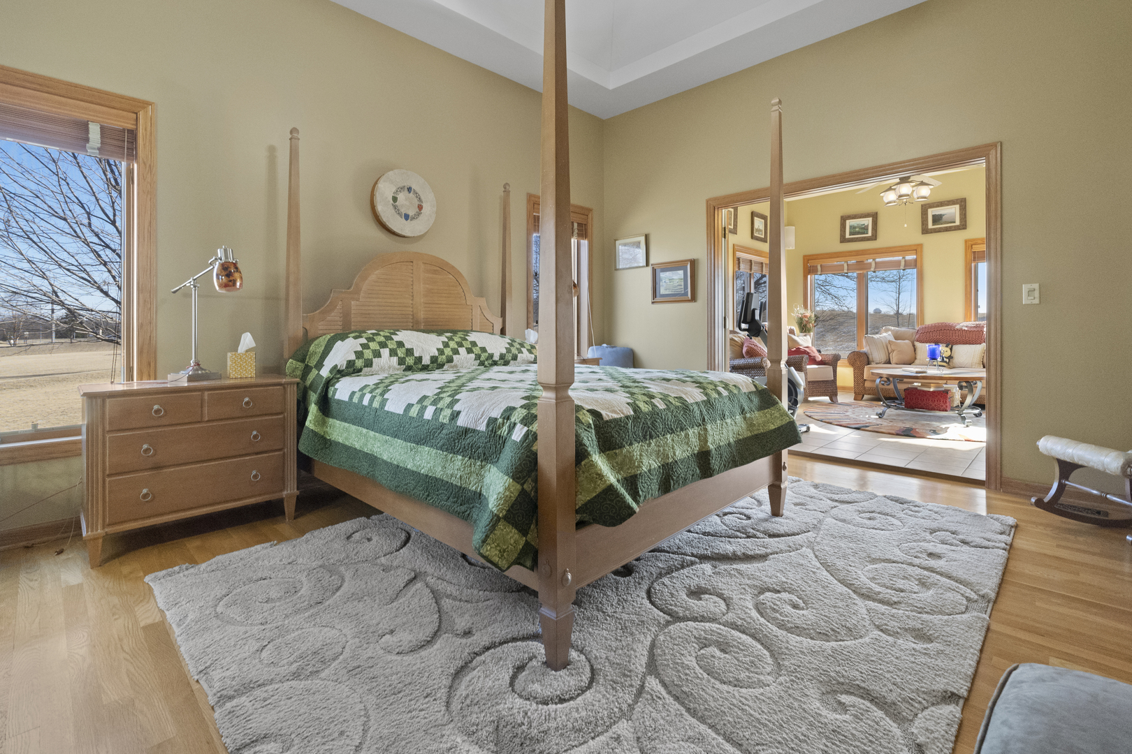 8202 Eagle Ridge Spring Grove, IL 60081 - Photo 22 of 44 a bedroom with a bed and wooden floor