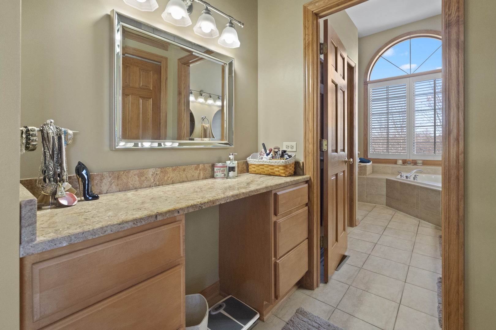 8202 Eagle Ridge Spring Grove, IL 60081 - Photo 23 of 44 a bathroom with a sink a vanity and a mirror