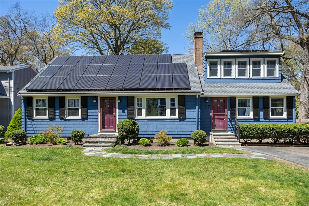 a house view with a garden space