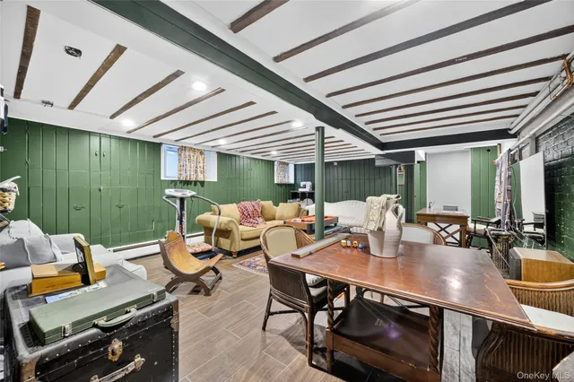 a outdoor space with furniture