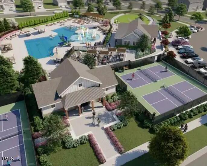 109 Gladstone Loop Clayton, NC 27520 - Photo 17 of 21 an aerial view of a house with a garden