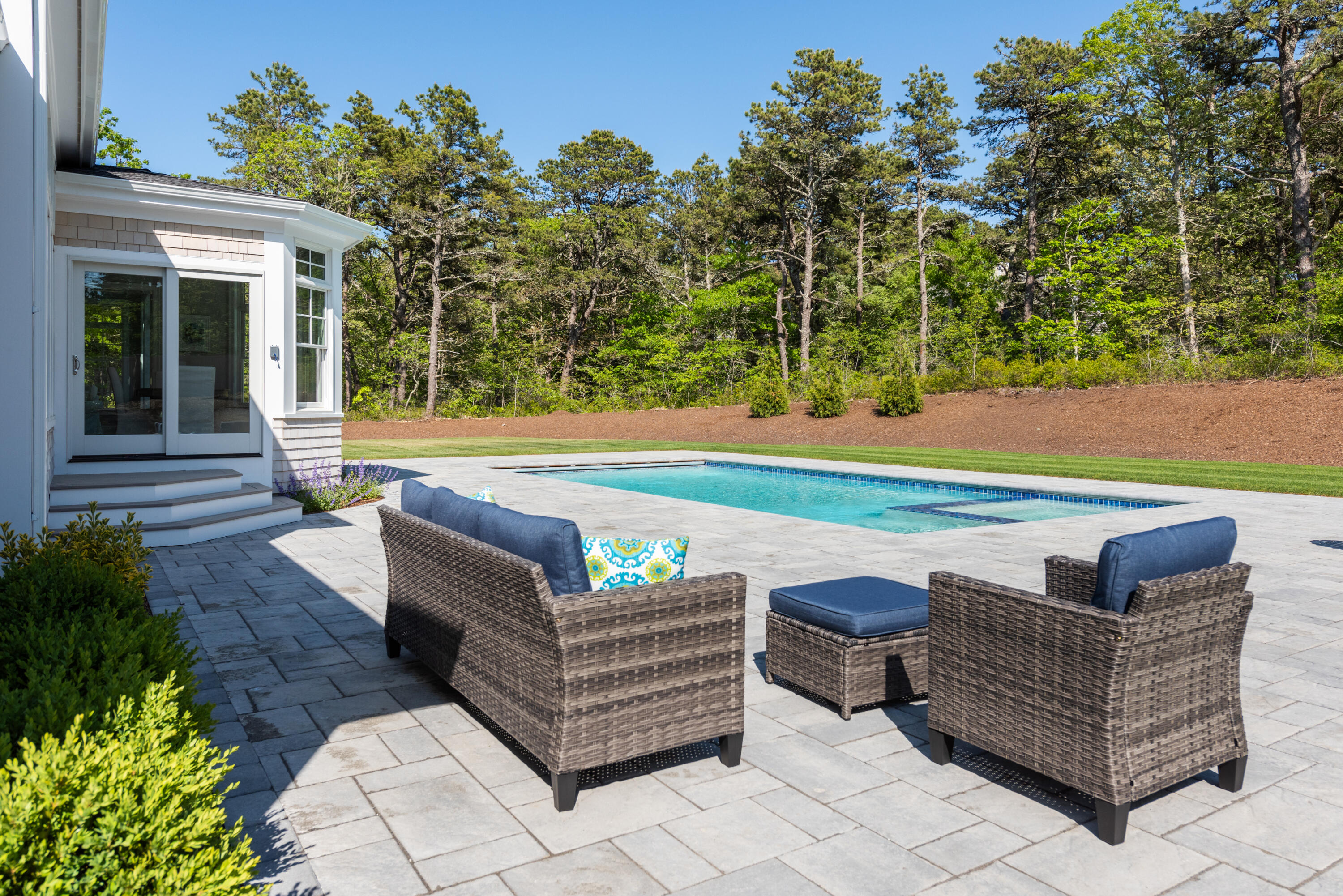 3 Elijah's Wds Harwich, MA 02645 - Photo 35 of 43 swimming pool with outdoor seating and green space