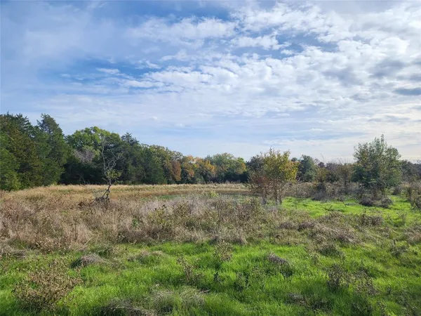 a view of lake with green space