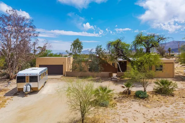 a view of an outdoor space and mountain view