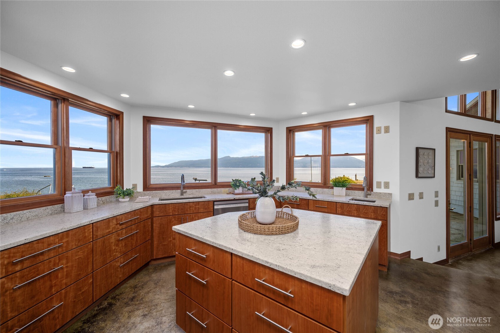 9551 Samish Island Road Bow, WA 98232 - Photo 18 of 40 a kitchen with sink and large window