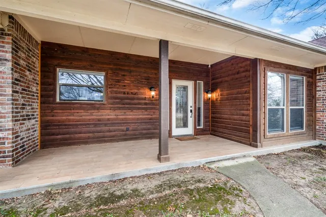 a view of front door of house