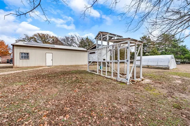 a backyard of a house