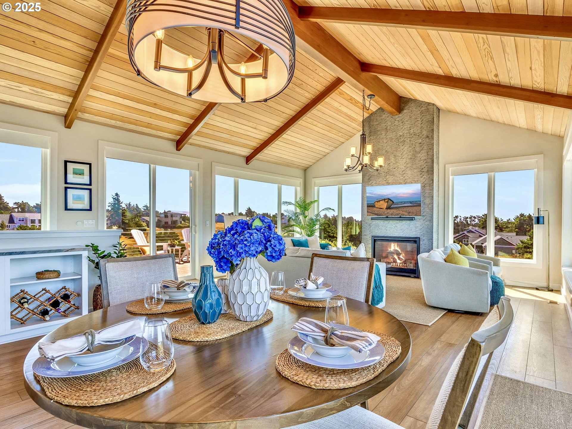 90043 Ocean Drive Warrenton, OR 97146 - Photo 19 of 48 a outdoor dining space with furniture and wooden floor