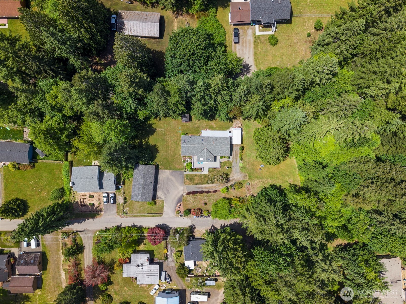 3758 Aiken Road Southeast Port Orchard, WA 98366 - Photo 38 of 40 an aerial view of a house with a yard