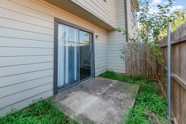 a view of backyard of house