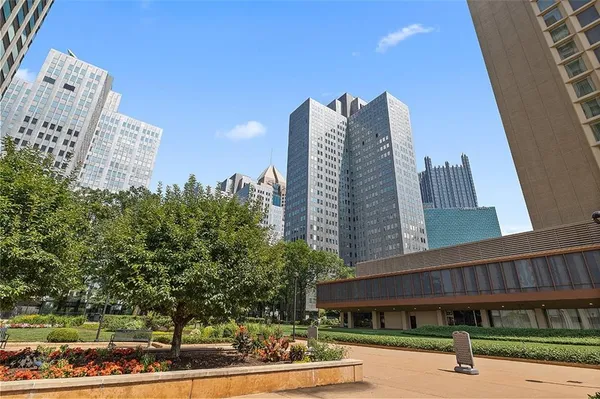 a front view of a building