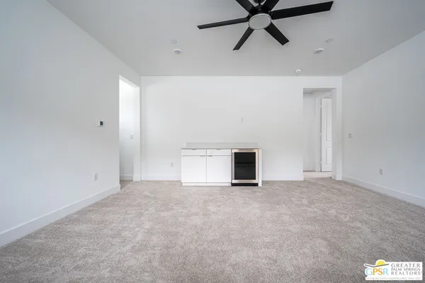 an empty room with a window