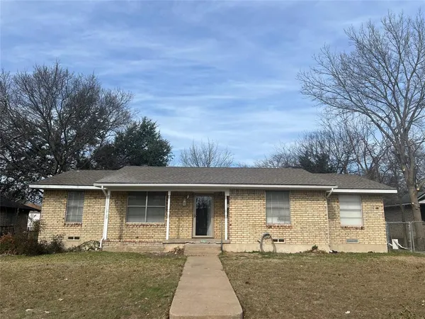 front view of a house with a patio