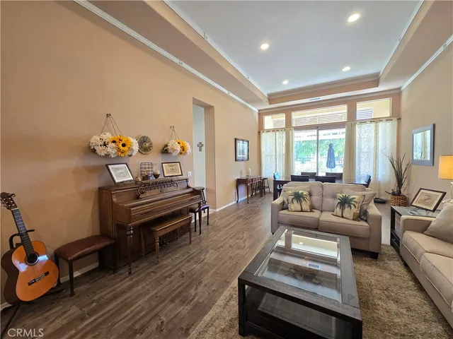 a living room with furniture and a couch