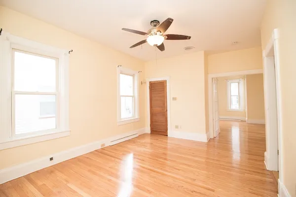 a view of an empty room and window