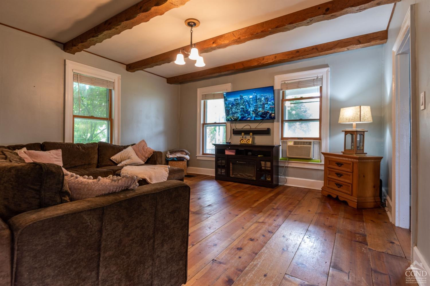 5 Garage Place Road Ghent, NY 12075 - Photo 11 of 41 a living room with furniture and a flat screen tv