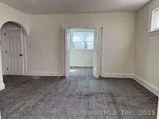 an empty room with window