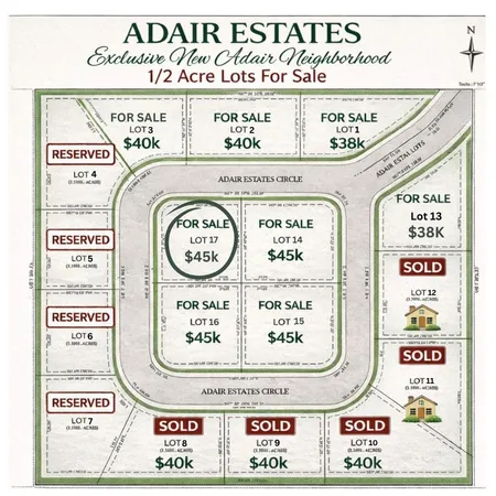 $45,000 | 553 Southeast Adair Estates Circle, Pryor, OK 74361