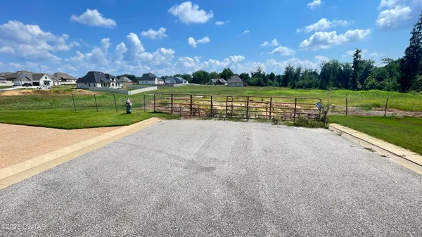 a view of a golf course with a lake