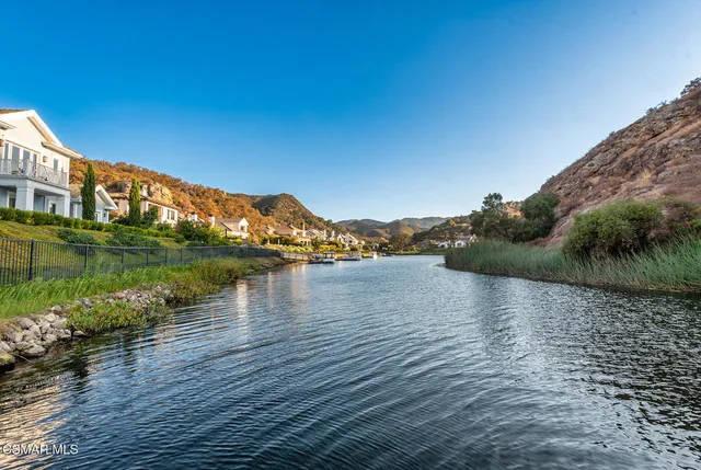 a view of lake with mountain