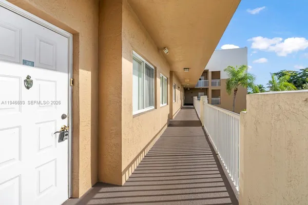 a view of a balcony