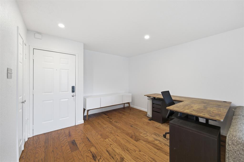 4837 Cedar Springs Road, Unit 311 Dallas, TX 75219 - Photo 12 of 17 Office space with dark wood-type flooring and recessed lighting