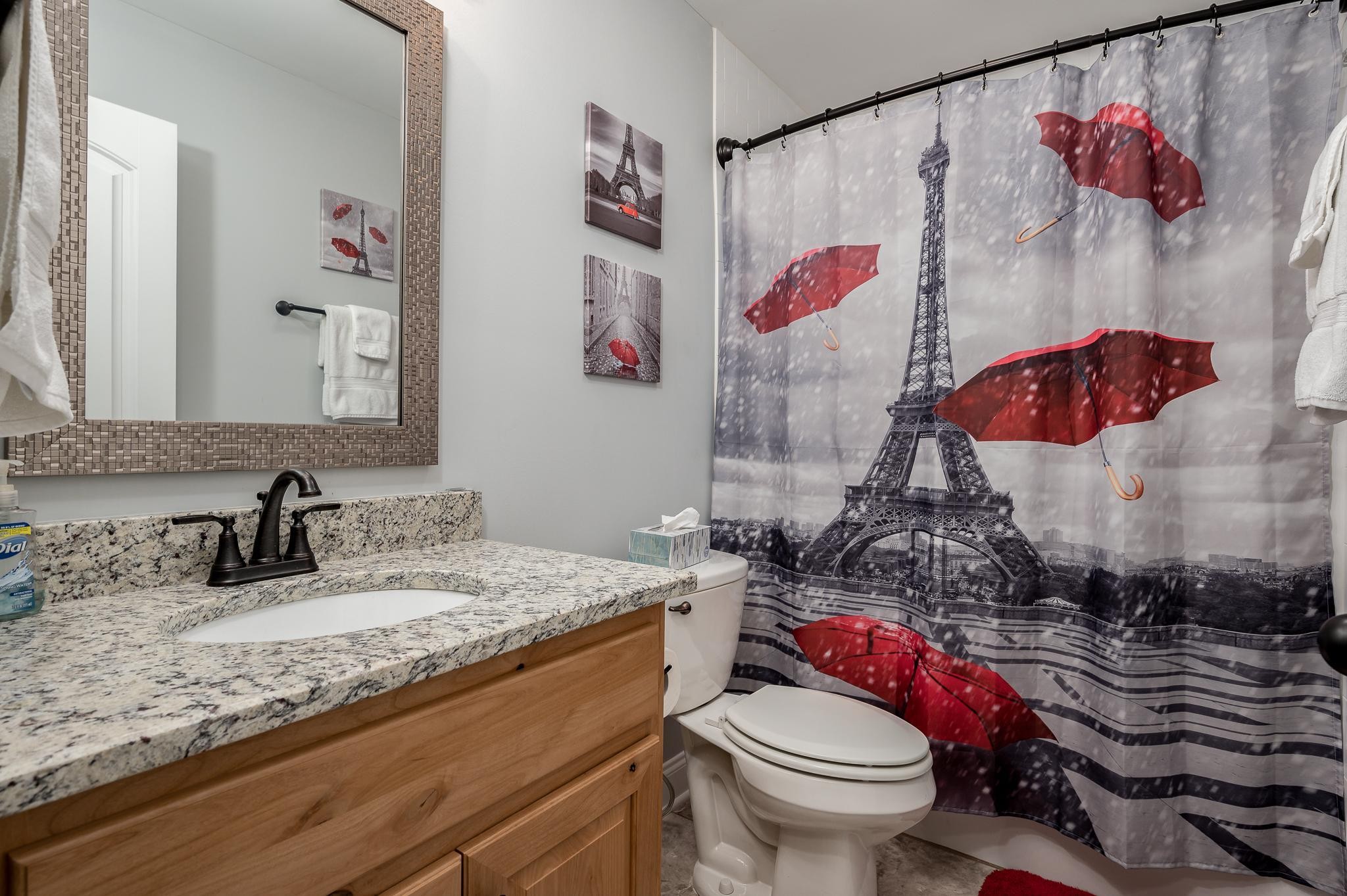 4306 Singleton Drive Murfreesboro, TN 37127 - Photo 23 of 34 a bathroom with a granite countertop sink and a toilet