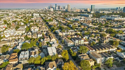 an aerial view of multiple house