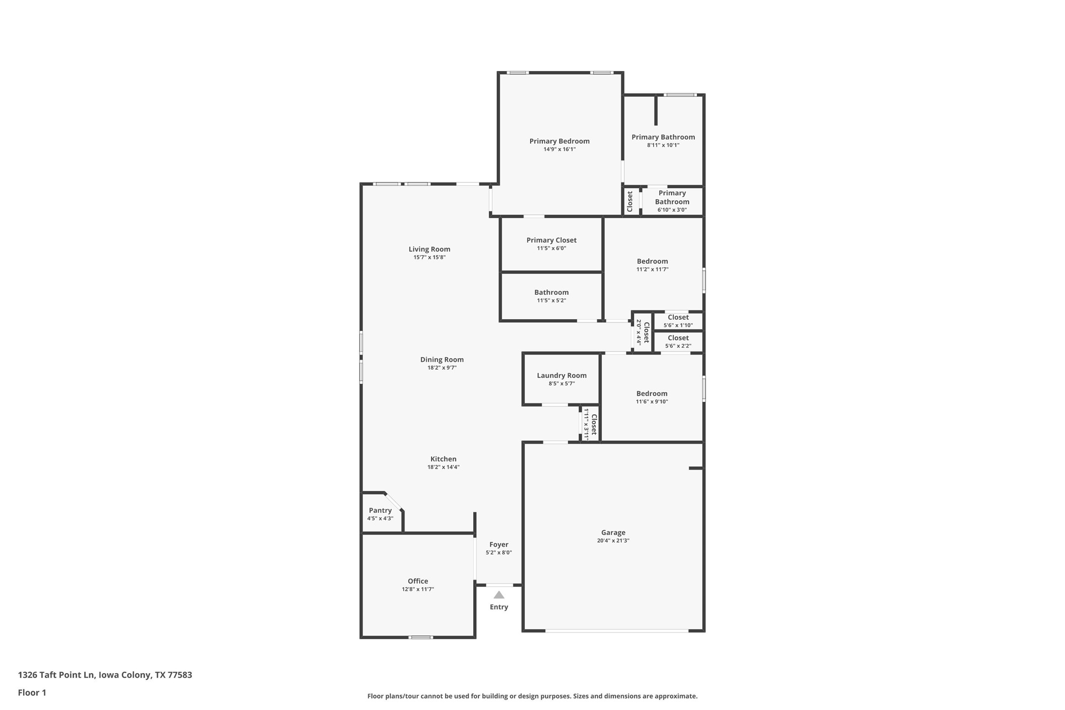 1326 Taft Pt Lane Rosharon, TX 77583 - Photo 39 of 39 a picture of a floor plan