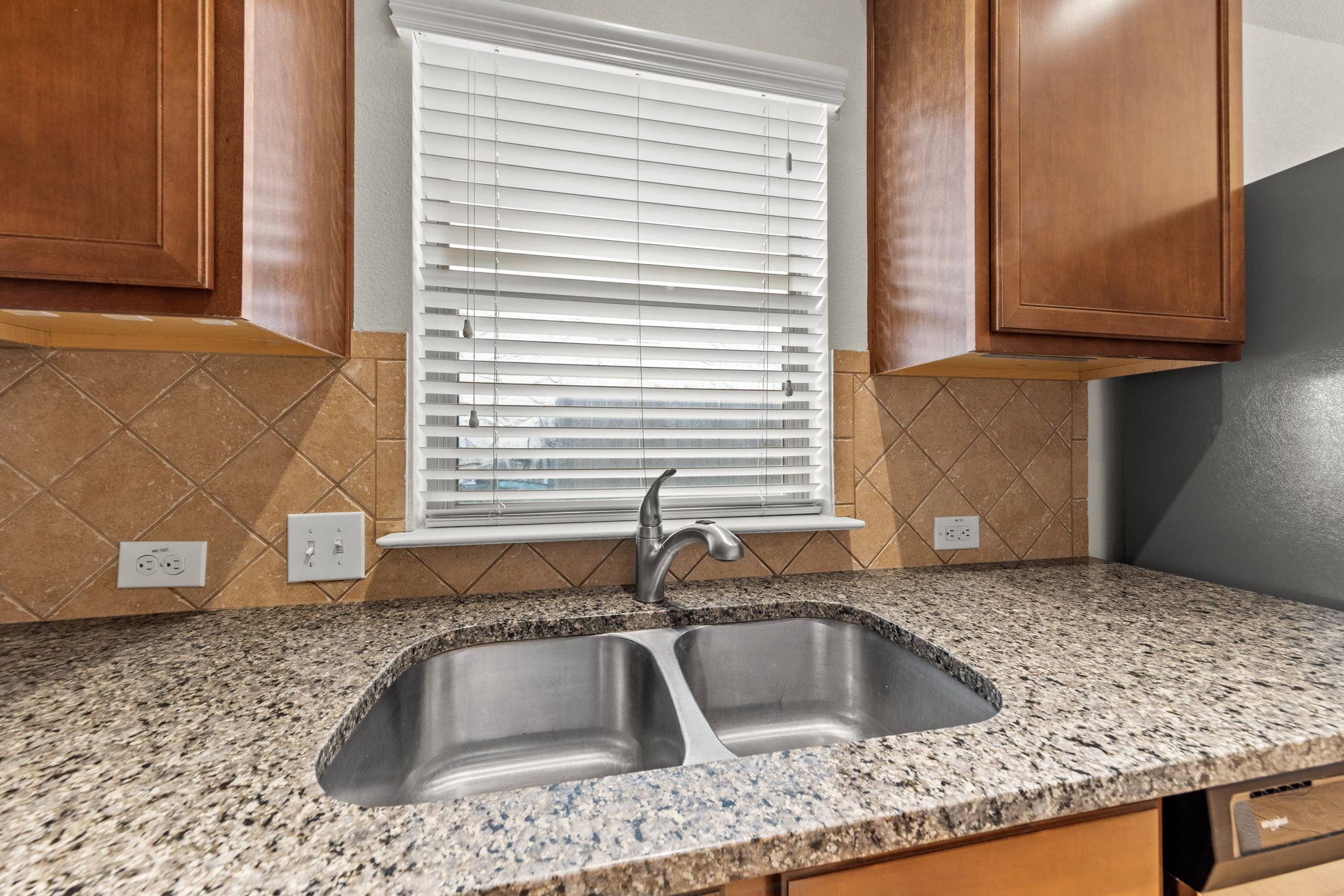 411 Tascate Street Georgetown, TX 78628 - Photo 10 of 41 A well-appointed kitchen offers ample counter space and convenient double basin sink.